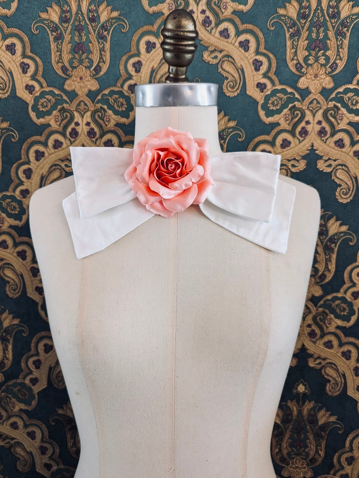 Peaches & Cream Floral Bow