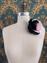 Load image into Gallery viewer, Amore Nella Notte Fabric Flower Brooch
