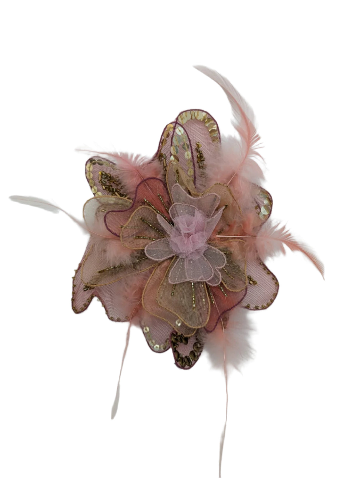 Alstroemeria Embellished Flower Brooch