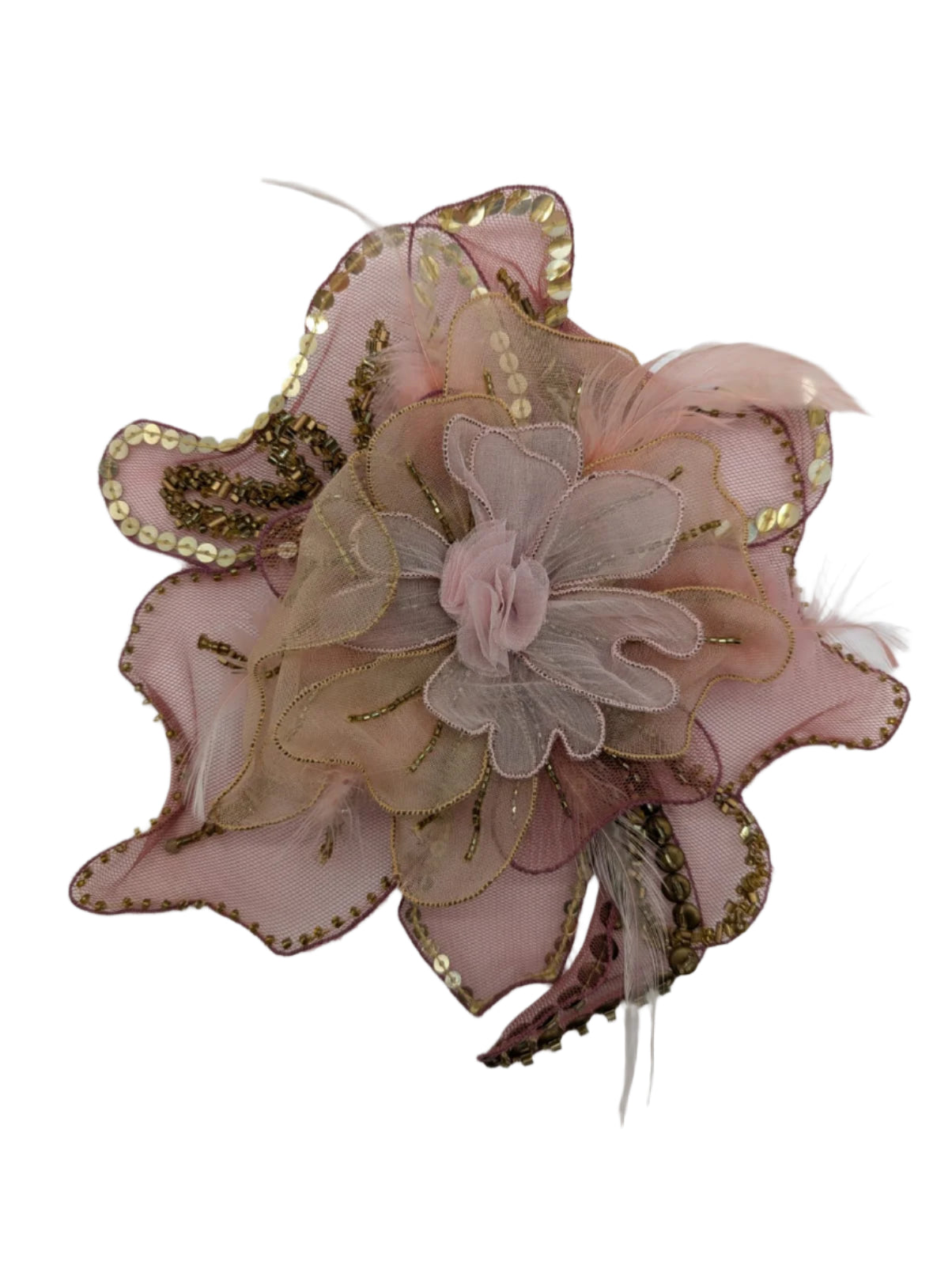 Alstroemeria Embellished Flower Brooch