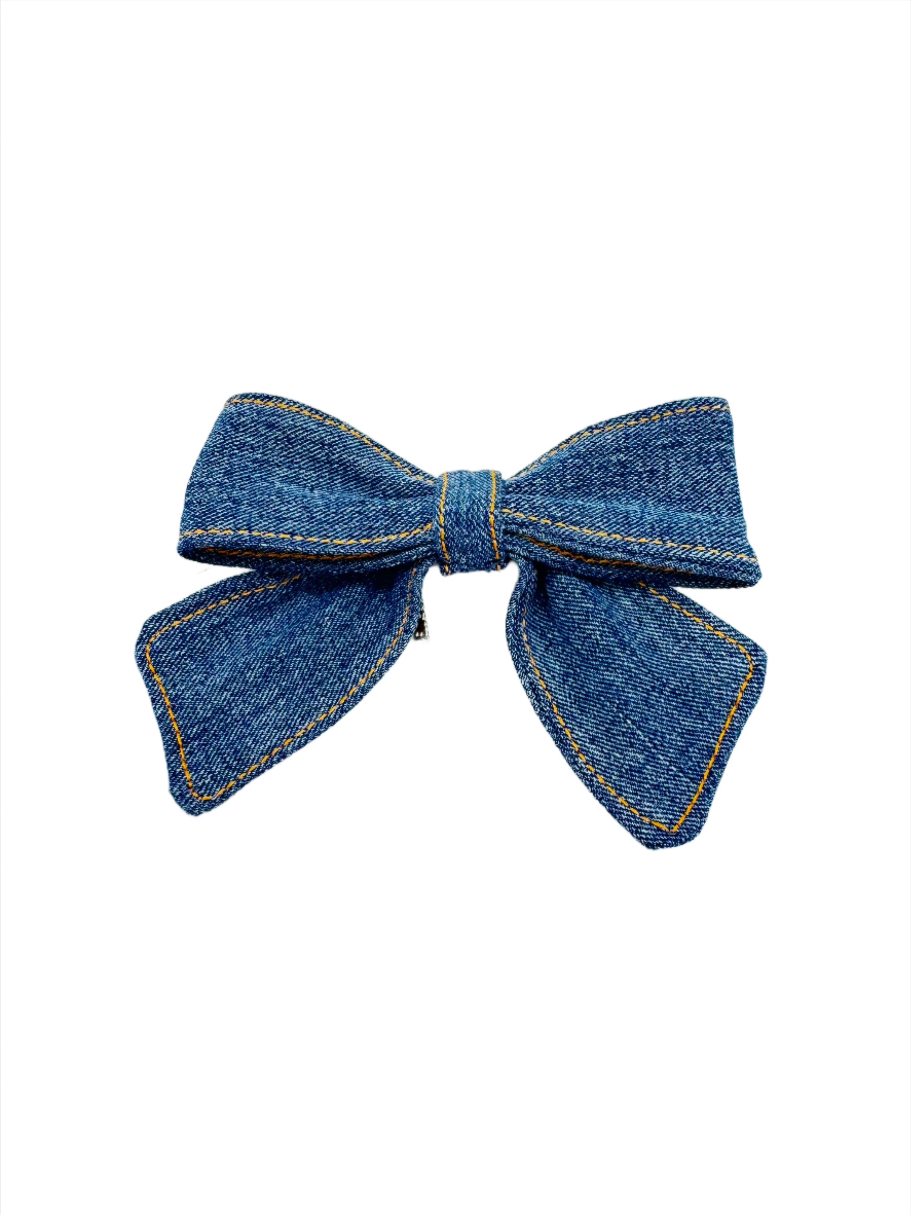 Denim Bows - Medium