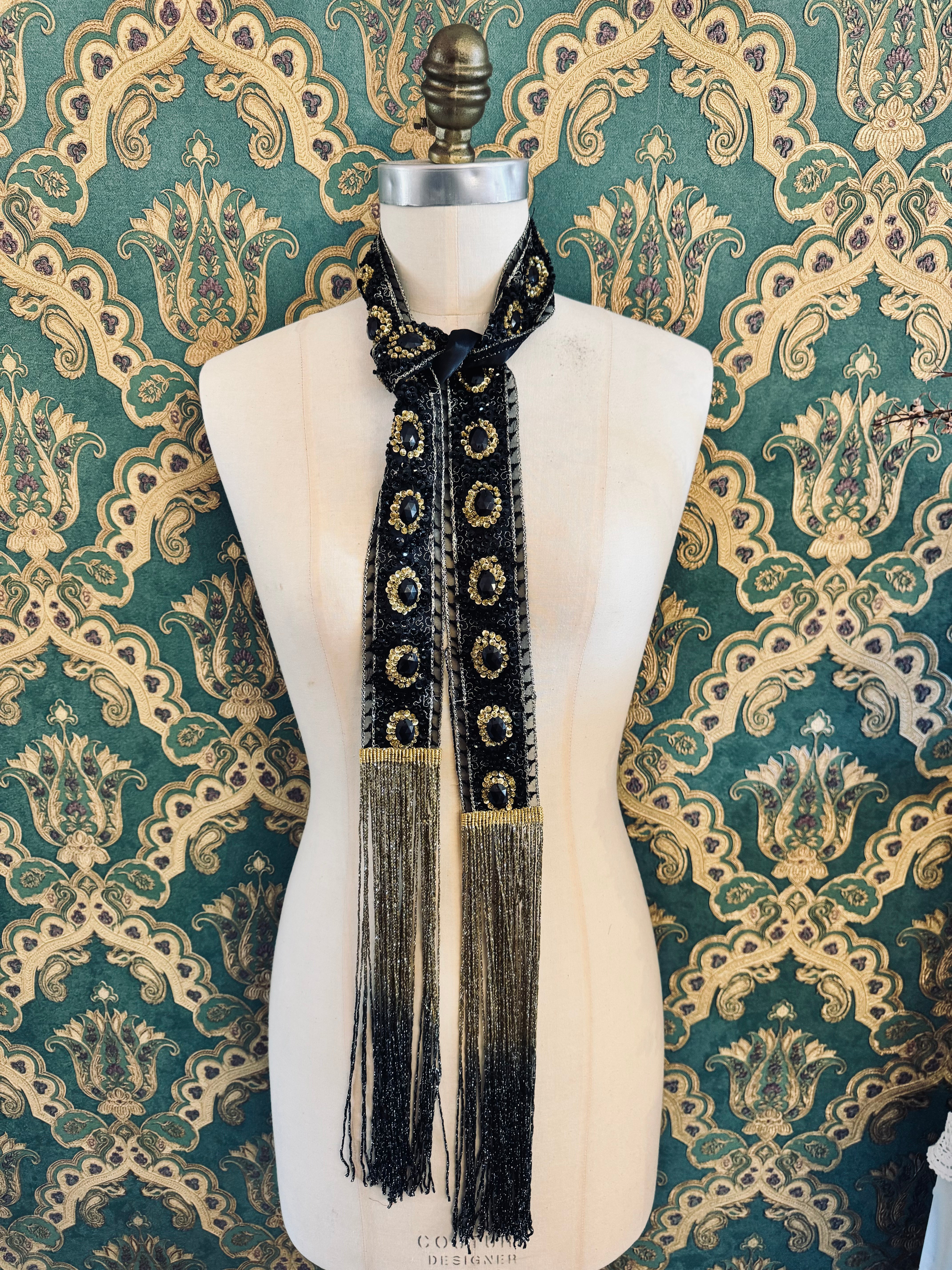 Marie Antoinette Embellished Foulard Neck-tie