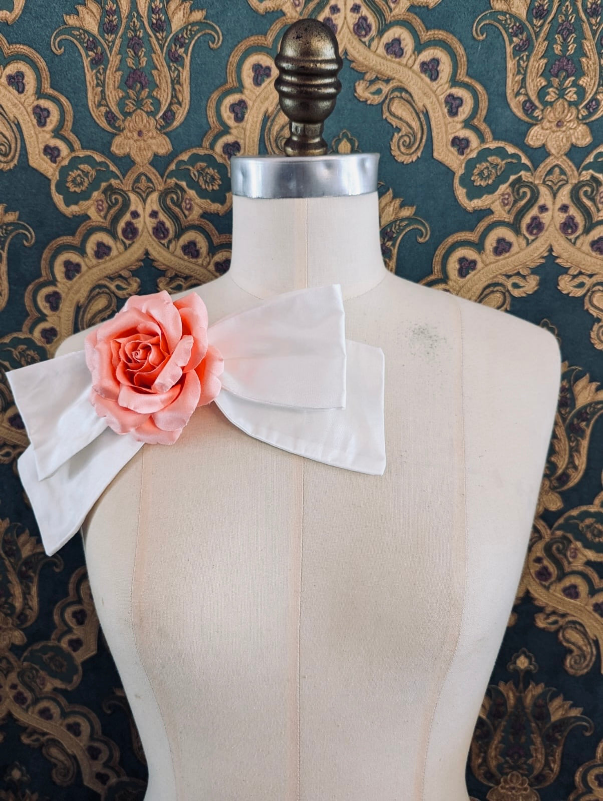 Peaches & Cream Floral Bow